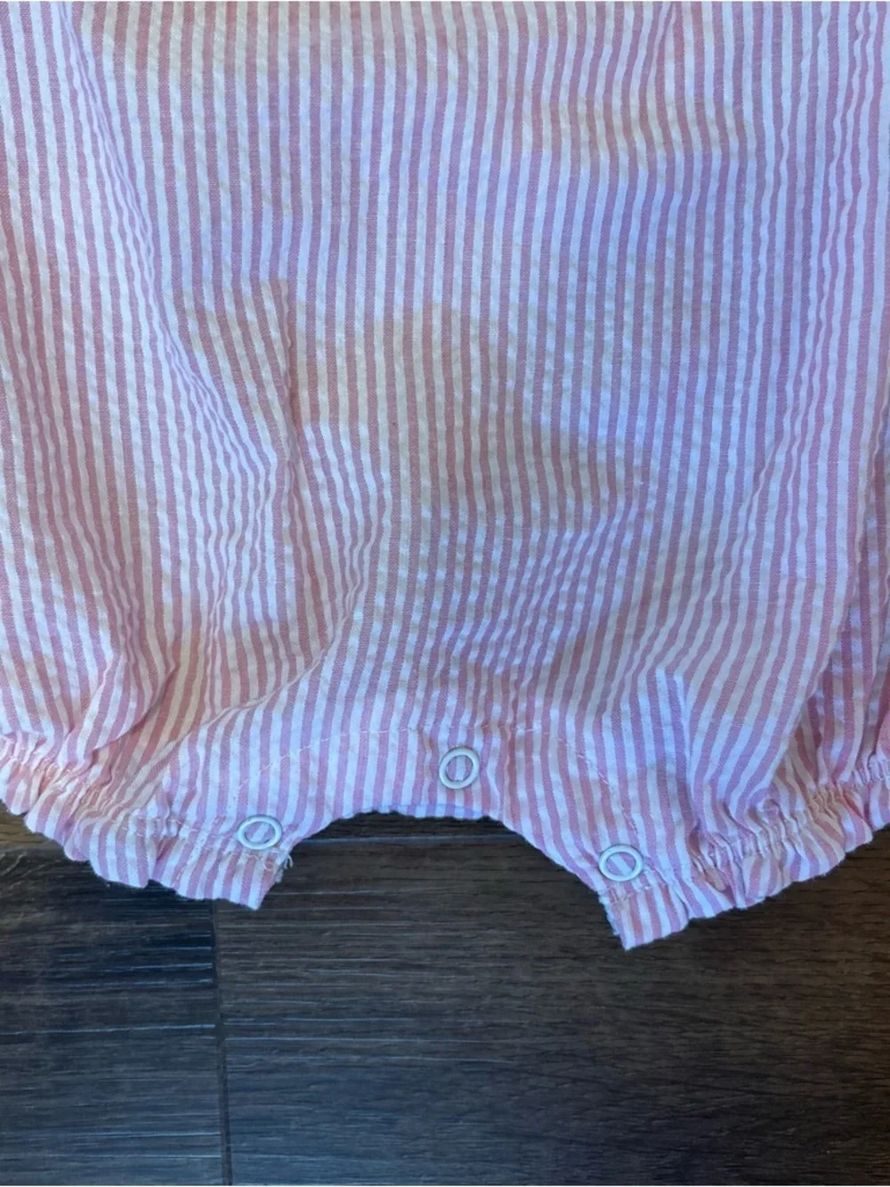Mud Pie 3-6 Months SEERSUCKER TENNIS BABY ROMPER Pink